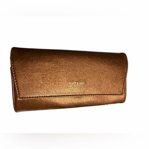 Matt & Nat Metallic black Long Wallet